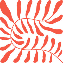 Cute leaf element vector