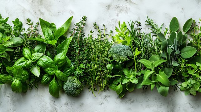 Elegant Dining Experience with Fresh Herbs Clipping Path Illustration for Restaurant Menu Poster Design - Powered by Adobe