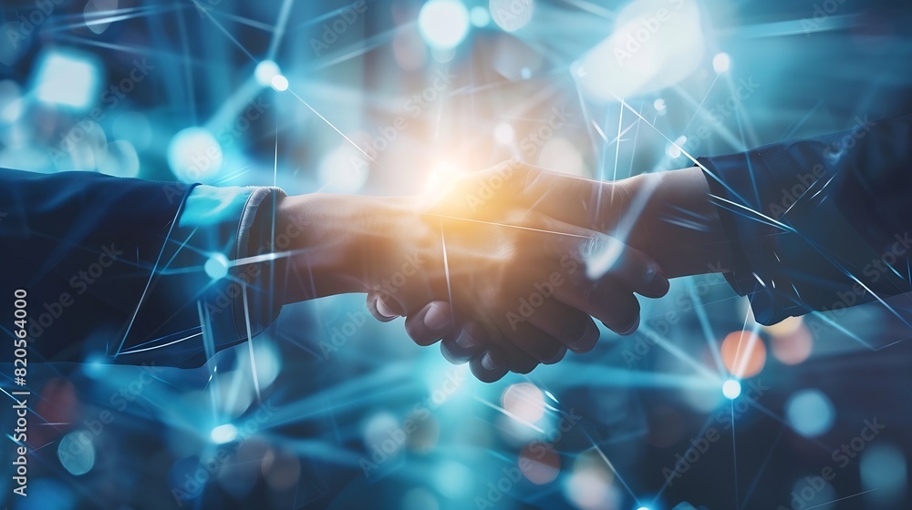 Aufkleber Business ecosystems and partnerships concept Business collaboration strategies The value of network and solution of creating new opportunities  Task relations collaboration team buildi : Generative AI