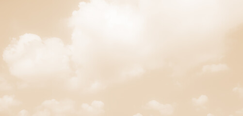 Beige Sky Cloud Background Heaven White Fluffy Spring Pink Cream Color Gradient Pastel Abstract Summer Landscape Heaven Nature Winter Light Space Mockup Cosmetic Beauty Pattern Texture Nude Color.