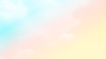 Yellow Sky Blue Pastel Light Abstract Background Texture Nature Summer Landscapte Sun Cloud Beauty Sunset Overlay Gradient Color Sunrise Mockup Scene Wallpaper Fantasy Bright Cute Backdrop Dream.