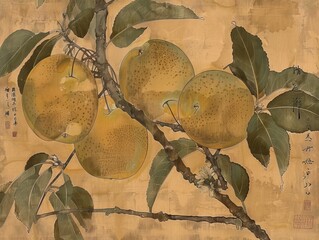 Nashi Hosui: Unveiling the Beauty of Pyrus pyrifolia in a 4:3 Aspect Ratio
