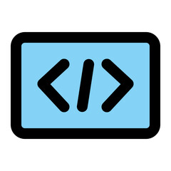Coding Icon in Filled Line Style