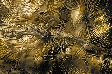 Luxurious Abstract Seamless Pattern Art with Metallic Gold Foil Accents Perfect for Elegant Decor and Modern Interiors Or As Background Texture