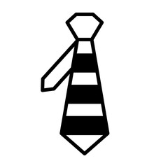 Tie icon isolated on white background