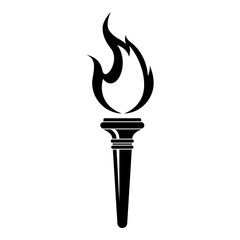 Torch icon isolated on white background