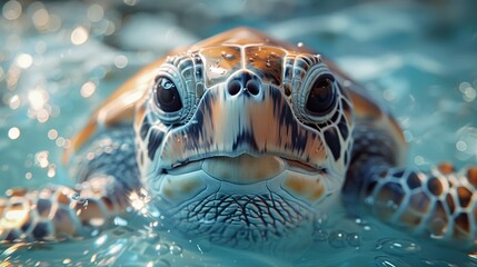 turtle swimming in the sea