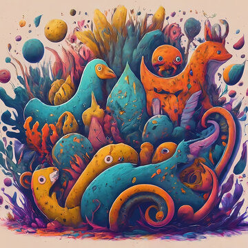absatrat art monster