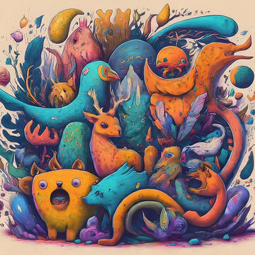 absatrat art monster