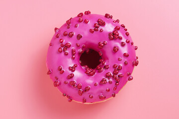 Donut with sugar balls