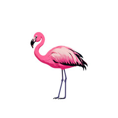 Fototapeta premium cute flamingo Minimalism clipart