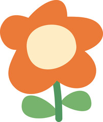 Cute flower element vector