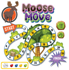 Fun and engaging moose-themed board game