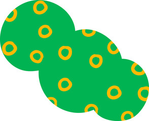 Green Organic shape element vector