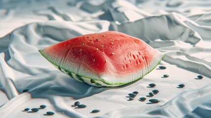 watermelon on a bed