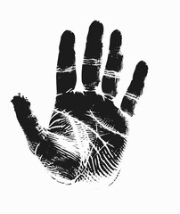 a black and white image of a hand