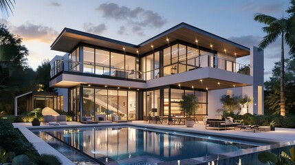 Fototapeta premium minimalist exterior for the modern house