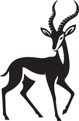 Gazelle silhouette vector icon illustration.