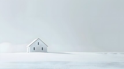 snow covered house