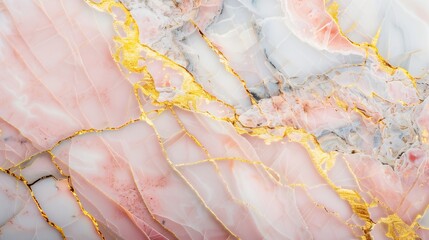 Luxurious marble textures with gold, pink and blue colors. Generative AI