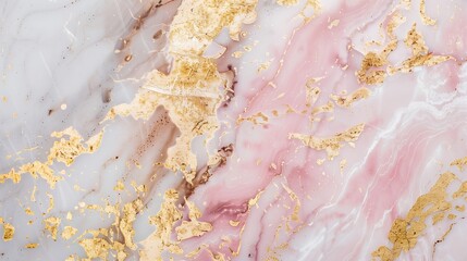 Luxurious marble textures with gold and pink. Generative AI