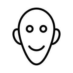 Head icon or logo illustration outline black style