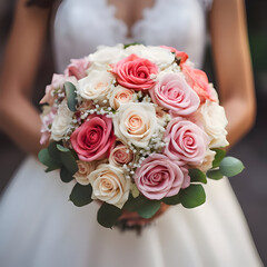 Obraz premium wedding bouquet of roses