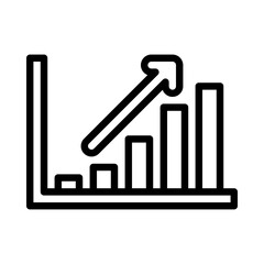 Increase icon or logo illustration outline black style