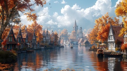 Fototapeta premium autumn in the park