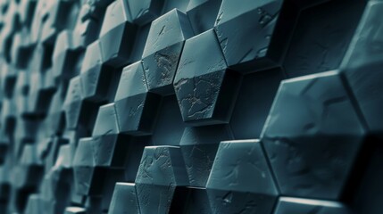 Dark Textured Hexagonal Pattern