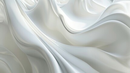 Smooth White Flowing Abstract Texture