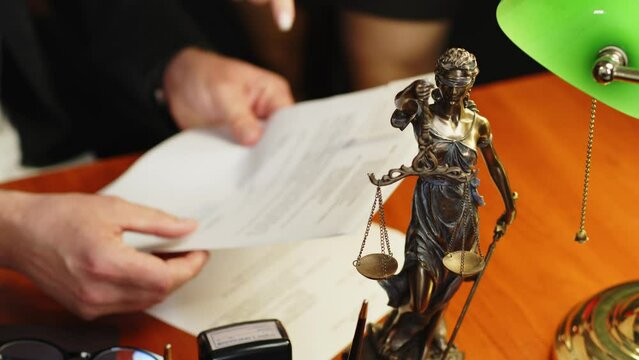 Male lawyer or judge consult having team meeting with client, Law and Legal services concept..