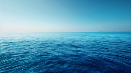 Obraz premium Calm Blue Ocean Under Clear Sky