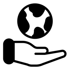 Save The Planet Icon in Solid Style