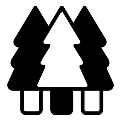 Forest Icon in Solid Style