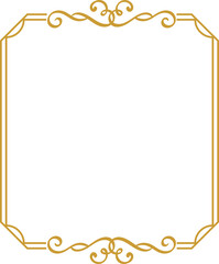 Luxury gold frame element vector