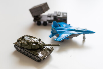 Models for assembly. Assembled scale models of military equipment, KIT models.