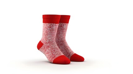 red christmas boot, Beautiful Cashmere Wool Ski Boot Socks isolated on transparent background, Elegant eavyweight Wool Socks isolated on transparent background
