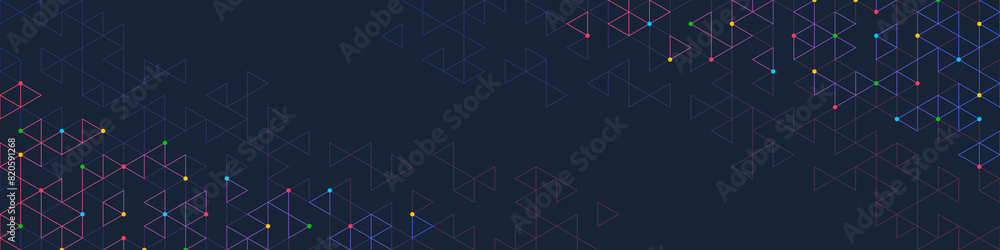 Wall mural abstract background with a geometric pattern of triangle shapes. graphic design element