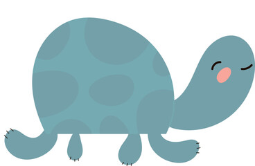 Cute turtle illustration vector