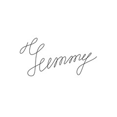 Yummy calligraphic inscription hand lettering continuous line drawing, design template. Creative typography for small tattoo, print for clothes greeting card, gift poster, banner 