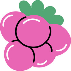 Cute grape element vector