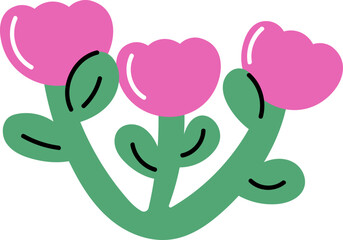 Cute flower element vector