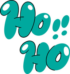 Ho Ho text element vector