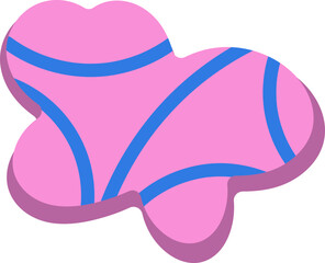 Hand drawn funky organic shape element vector