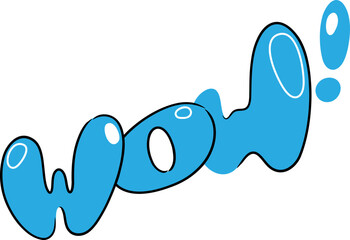 Wow text element vector