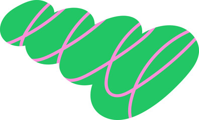 Hand drawn funky organic shape element vector