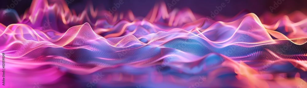 Aufkleber vibrant and colorful abstract waves of light, perfect for backgrounds, technology, and creative proj