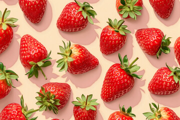 Fresh strawberry background.
