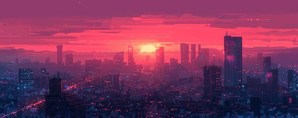 Fototapeta premium A dystopian megacity, where pollution chokes the air and the streets are overrun with crime and corruption, a stark contrast to the gleaming towers of the elite. illustration.